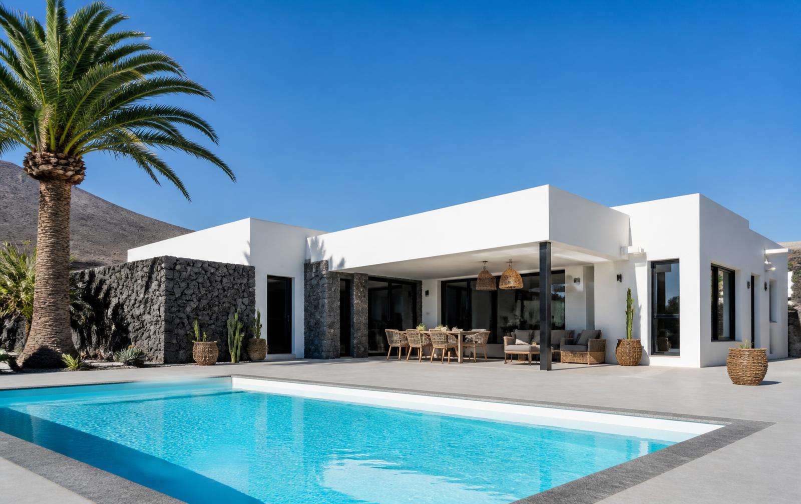 Vivienda contemporánea con piscina en Canarias